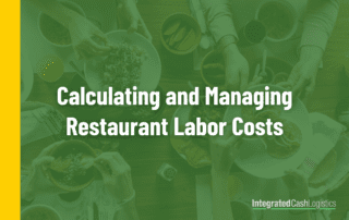 Restaurant table with text over the top that reads: Calculating and Managing Restaurant Labor Costs